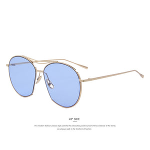 MERRY'S Women Bang Fashion Sunglasses Classic Brand Designer Sunglasses Vintage Twin Beam Metal Frame Glasses S'8006
