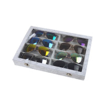 Load image into Gallery viewer, Glasses Display Box With Lock Linen/Velvet High Quality Eyeglasses Holders Fashion Myopia Glasses Jewelry Storage Box