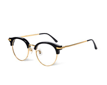 Load image into Gallery viewer, Fashion Metal Half Frame Glasses Frame Retro Woman Men Reading Glass Clear Lens Computer Eyeglass spectacles oculos de grau