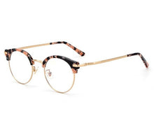 Load image into Gallery viewer, Fashion Metal Half Frame Glasses Frame Retro Woman Men Reading Glass Clear Lens Computer Eyeglass spectacles oculos de grau
