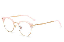 Load image into Gallery viewer, Fashion Metal Half Frame Glasses Frame Retro Woman Men Reading Glass Clear Lens Computer Eyeglass spectacles oculos de grau