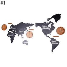 Load image into Gallery viewer, The World Map Wall Clocks Home Hotel Wall Decoration Supplies DIY Living Room Wall Sticker Map Watches Unique Clock Gifts