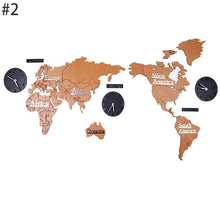 Load image into Gallery viewer, The World Map Wall Clocks Home Hotel Wall Decoration Supplies DIY Living Room Wall Sticker Map Watches Unique Clock Gifts