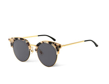 Load image into Gallery viewer, Fashion Brand Designer Cat Eye Sunglasses Women Half Rim polaroid driving Sun Glasses Half Frame Shades UV400 Flat black lenses