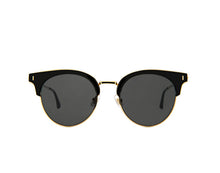 Load image into Gallery viewer, Fashion Brand Designer Cat Eye Sunglasses Women Half Rim polaroid driving Sun Glasses Half Frame Shades UV400 Flat black lenses