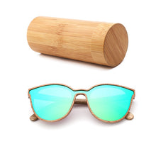 Load image into Gallery viewer, 2018 New Fashion polarized wooden women sunglasses Cat's eye full mirror luxury handmade men bamboo wood sun glasses With box