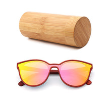 Load image into Gallery viewer, 2018 New Fashion polarized wooden women sunglasses Cat's eye full mirror luxury handmade men bamboo wood sun glasses With box