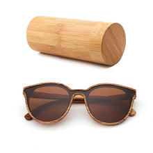 Load image into Gallery viewer, 2018 New Fashion polarized wooden women sunglasses Cat's eye full mirror luxury handmade men bamboo wood sun glasses With box