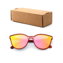 Load image into Gallery viewer, 2018 New Fashion polarized wooden women sunglasses Cat's eye full mirror luxury handmade men bamboo wood sun glasses With box
