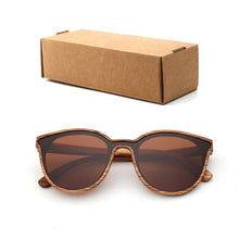Load image into Gallery viewer, 2018 New Fashion polarized wooden women sunglasses Cat's eye full mirror luxury handmade men bamboo wood sun glasses With box