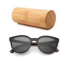 Load image into Gallery viewer, 2018 New Fashion polarized wooden women sunglasses Cat's eye full mirror luxury handmade men bamboo wood sun glasses With box