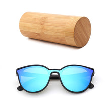 Load image into Gallery viewer, 2018 New Fashion polarized wooden women sunglasses Cat's eye full mirror luxury handmade men bamboo wood sun glasses With box