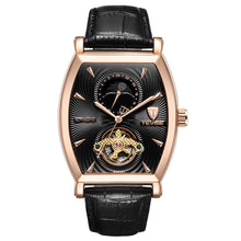Load image into Gallery viewer, TEVISE Luxury Water-Proof Automatic Mechanical Men Watch Moon Phase Genuine Leather Self-Winding Man Casual Wristwatch + Box