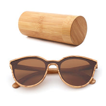 Load image into Gallery viewer, luxury Fashion Polarized Lady Cat Eye Sunglasses Wood Handmade Glasses Ladies Christmas Gifts With Bamboo Box Dama gafas de sol