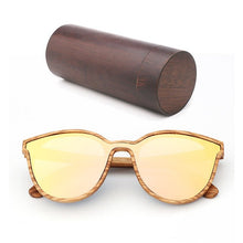 Load image into Gallery viewer, luxury Fashion Polarized Lady Cat Eye Sunglasses Wood Handmade Glasses Ladies Christmas Gifts With Bamboo Box Dama gafas de sol