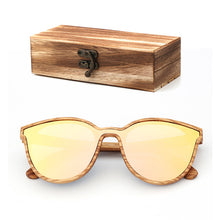 Load image into Gallery viewer, luxury Fashion Polarized Lady Cat Eye Sunglasses Wood Handmade Glasses Ladies Christmas Gifts With Bamboo Box Dama gafas de sol