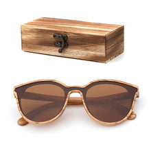 Load image into Gallery viewer, luxury Fashion Polarized Lady Cat Eye Sunglasses Wood Handmade Glasses Ladies Christmas Gifts With Bamboo Box Dama gafas de sol