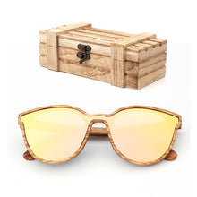 Load image into Gallery viewer, luxury Fashion Polarized Lady Cat Eye Sunglasses Wood Handmade Glasses Ladies Christmas Gifts With Bamboo Box Dama gafas de sol