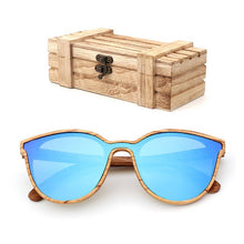 Load image into Gallery viewer, luxury Fashion Polarized Lady Cat Eye Sunglasses Wood Handmade Glasses Ladies Christmas Gifts With Bamboo Box Dama gafas de sol