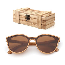 Load image into Gallery viewer, luxury Fashion Polarized Lady Cat Eye Sunglasses Wood Handmade Glasses Ladies Christmas Gifts With Bamboo Box Dama gafas de sol