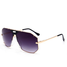 Load image into Gallery viewer, VazRobe Square Men Women Sunglasses Oversized Male Sunglass Brand Gold Man Sun Glasses Steam Punk 2018 Flat Top Fashion Uv400