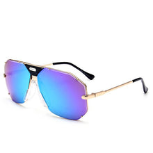 Load image into Gallery viewer, VazRobe Square Men Women Sunglasses Oversized Male Sunglass Brand Gold Man Sun Glasses Steam Punk 2018 Flat Top Fashion Uv400