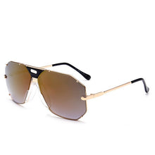 Load image into Gallery viewer, VazRobe Square Men Women Sunglasses Oversized Male Sunglass Brand Gold Man Sun Glasses Steam Punk 2018 Flat Top Fashion Uv400